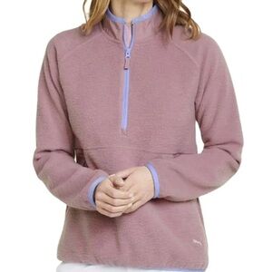 PUMA Sherpa 1/4 Zip Pullover Pink
